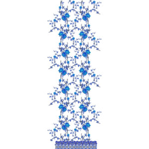 Flower Border Daman Embroidery Design