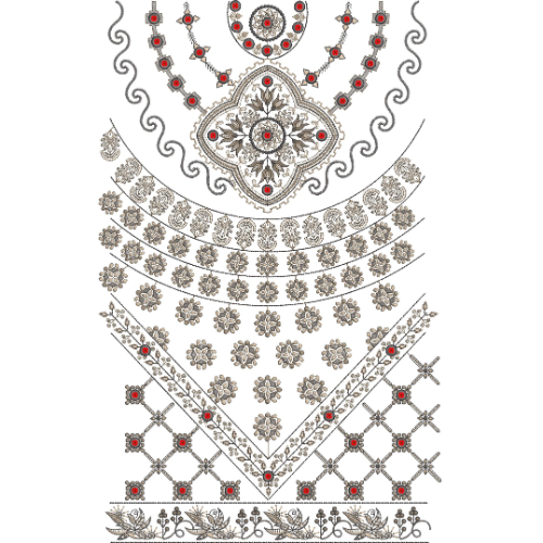 Unique dress Embroidery Design