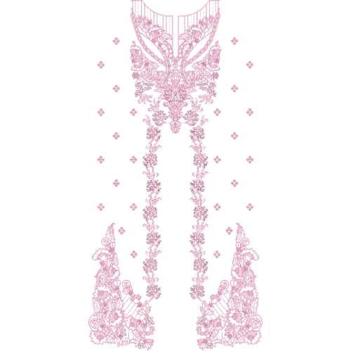 Flower Dress Embroidery Design