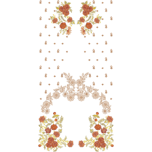 Beautiful Dress Embroidery Design