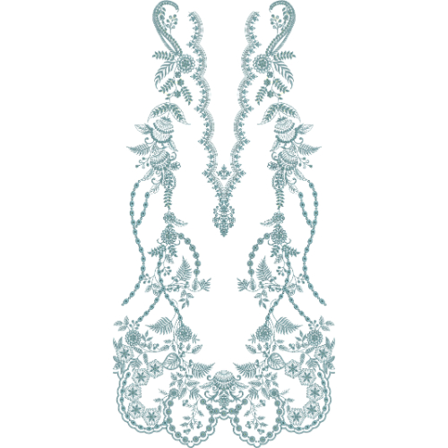 Simple Dress Embroidery Design