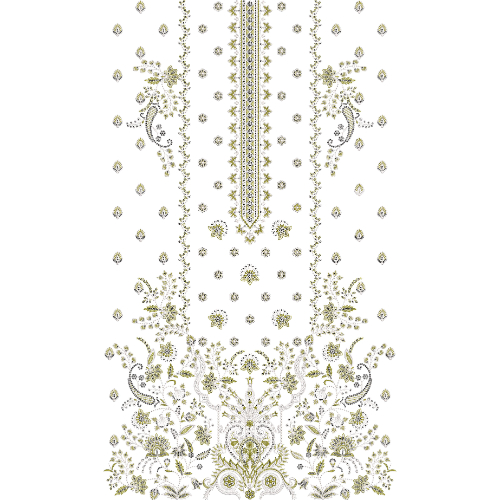 Flower Dress Embroidery Design