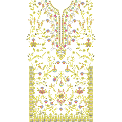 Simple Dress Embroidery Design