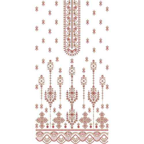 Unique dress Embroidery Design
