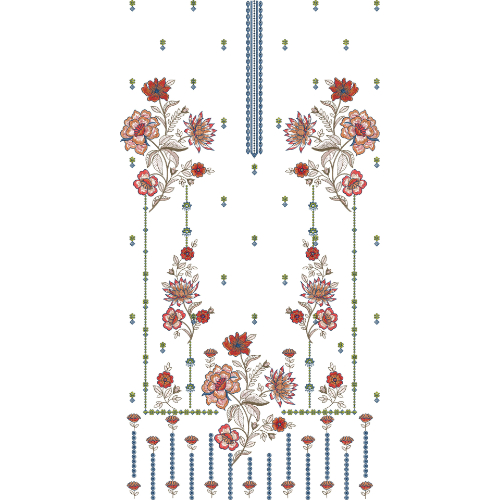 Simple Dress Embroidery Design