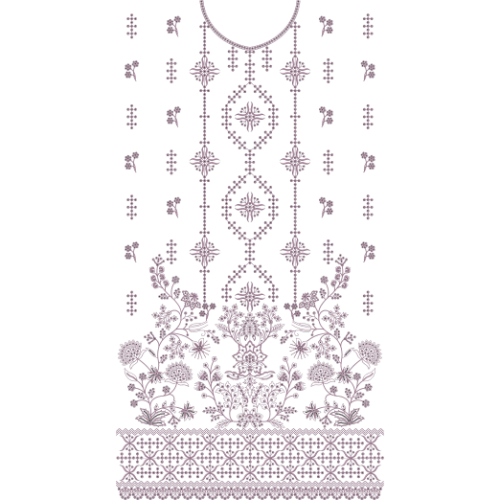 Simple Dress Embroidery Design