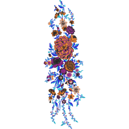 Motive Flower Embroidery Design