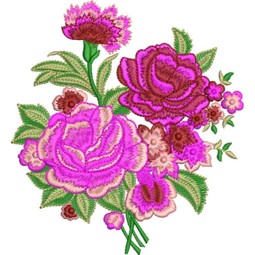 Simple Flower Embroidery Design