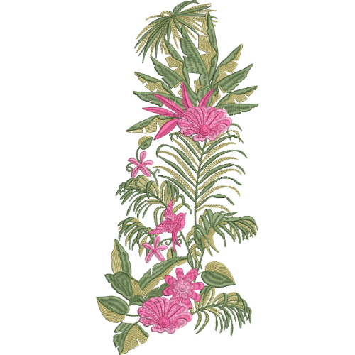 Flower Corner Embroidery Design