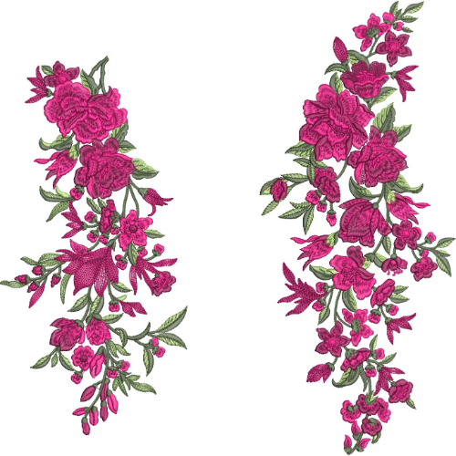Flower Kurta Embroidery Design