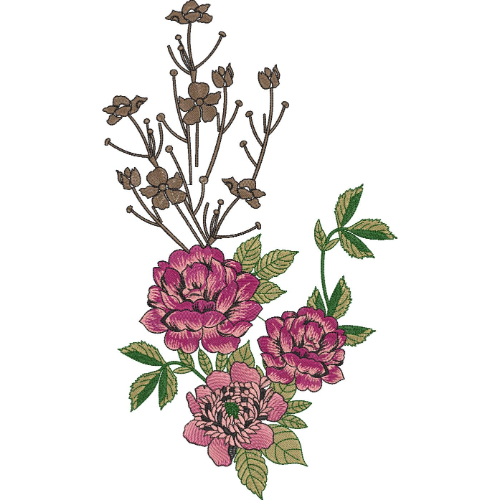 Flower Kurta Embroidery Design