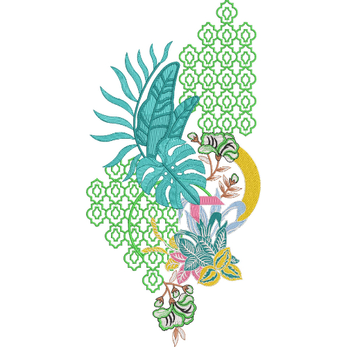 Flower Kurta Embroidery Design