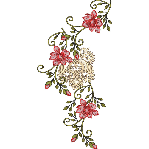 Unique Flower Embroidery Design