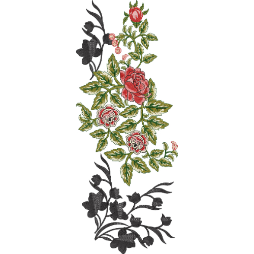 Delicate Flower Embroidery Design