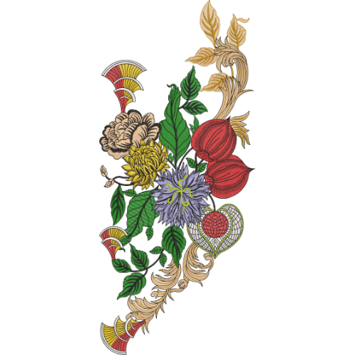 Unique Flower Embroidery Design