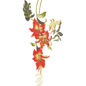 Motive Flower Embroidery Design
