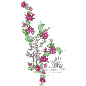 Simple Flower Embroidery Design