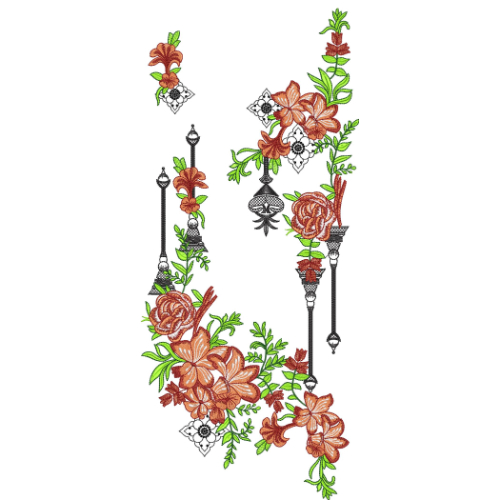Unique Flower Embroidery Design