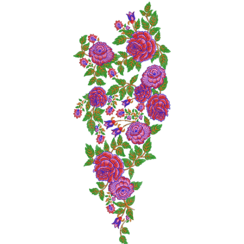 Flower Kurta Embroidery Design