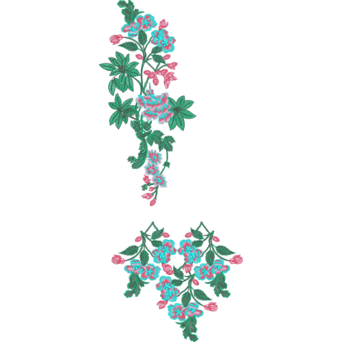 Delicate Flower Embroidery Design