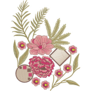 Flower Corner Embroidery Design