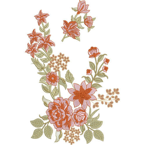 Flower Kurta Embroidery Design