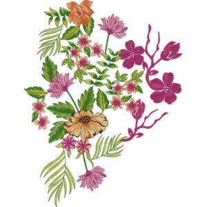 Unique Flower Embroidery Design