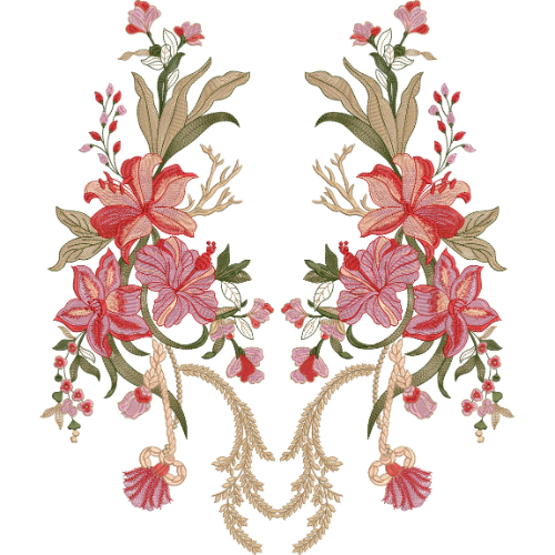 Delicate Flower Embroidery Design