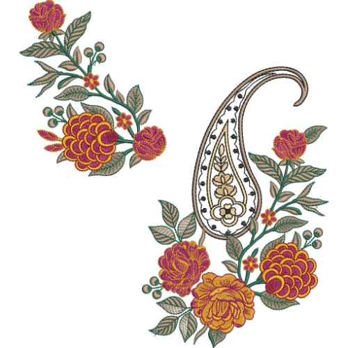 Delicate Flower Embroidery Design