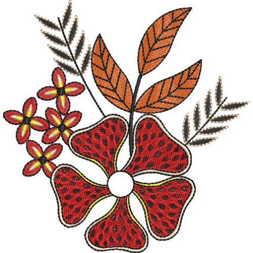 Simple Flower Embroidery Design
