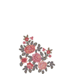 Flower Corner Embroidery Design