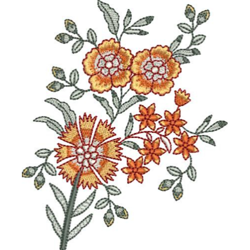 Delicate Flower Embroidery Design
