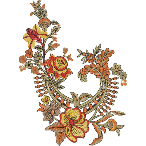 Beautiful Flower Embroidery Design