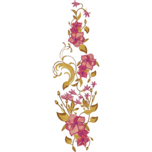 Flower Corner Embroidery Design