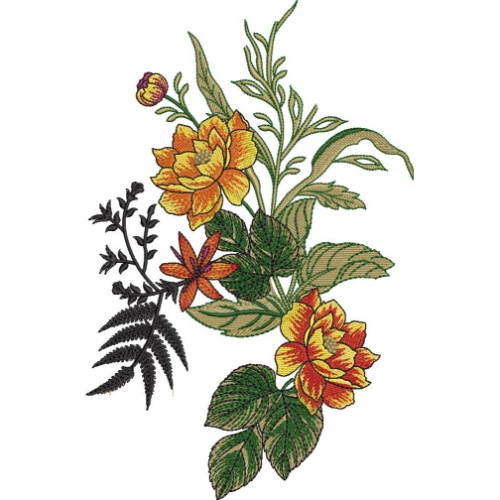 Delicate Flower Embroidery Design