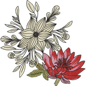 Simple Flower Embroidery Design