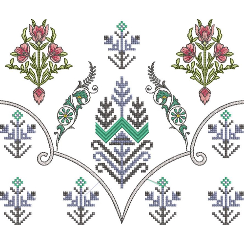 Delicate Flower Embroidery Design