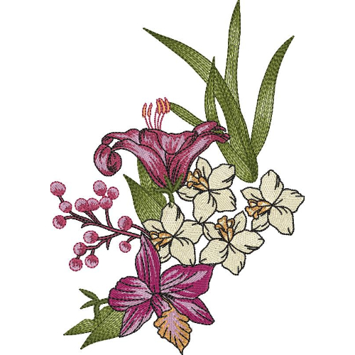 Beautiful Flower Embroidery Design