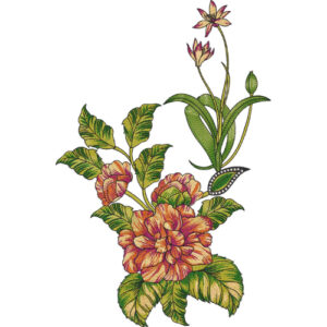 Unique Flower Embroidery Design