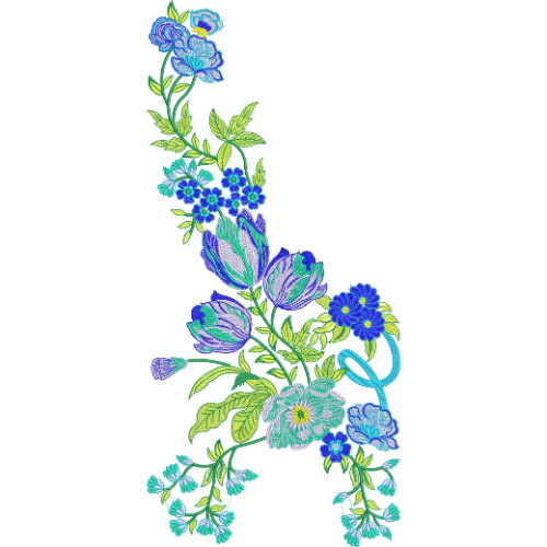 Flower Kurta Embroidery Design