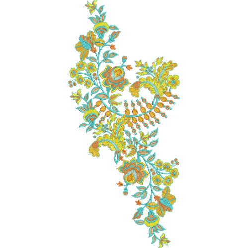 Simple Flower Embroidery Design