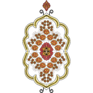 Motive Flower Embroidery Design