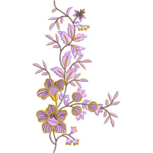 Flower Corner Embroidery Design