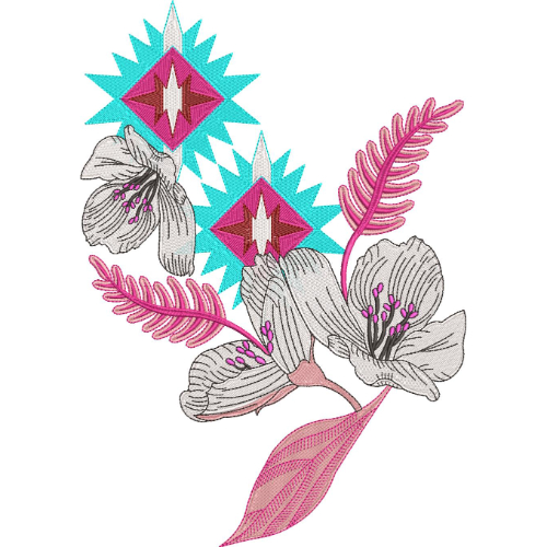 Unique Flower Embroidery Design