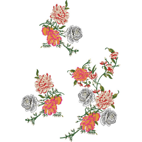 Unique Flower Embroidery Design
