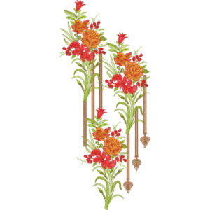 Motive Flower Embroidery Design
