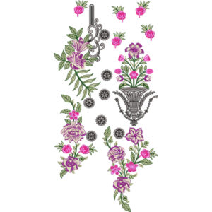 Flower Kurta Embroidery Design