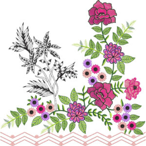 Simple Flower Embroidery Design