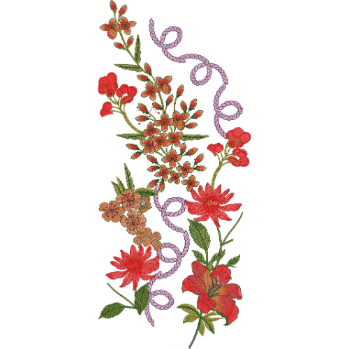 Unique Flower Embroidery Design