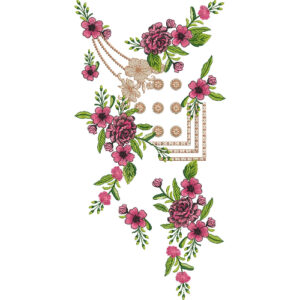 Motive Flower Embroidery Design